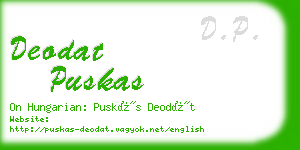 deodat puskas business card
